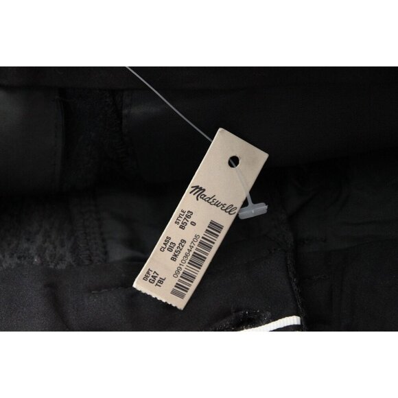 NWT Madewell Dress Pants Size 0 Black Animal Print Pleated Trousers High Rise - Picture 12 of 13
